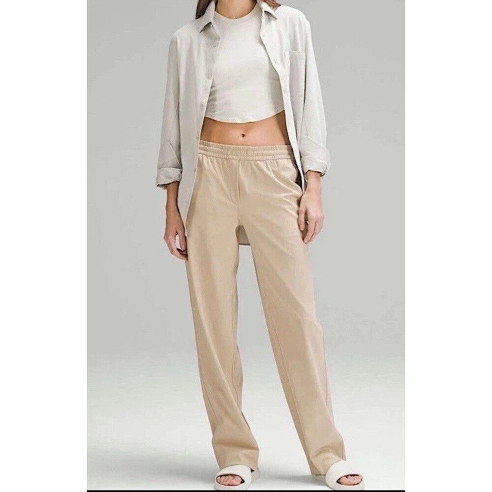 Lululemon Straight-Leg Mid-Rise Luxtreme Pants Trench Size S NWT $128